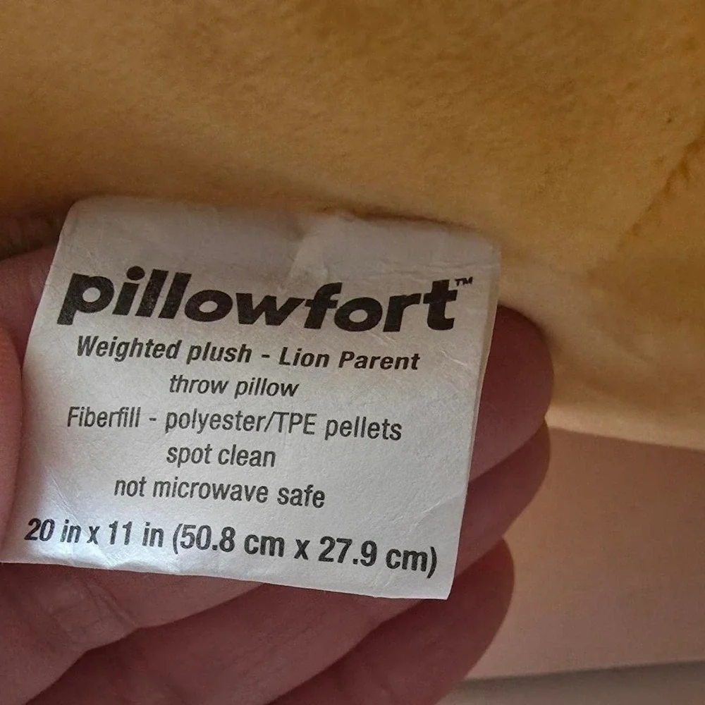 Pillowfort Weighted Plush Lion Parent Throw Pillow Yellow 20x11 F16861622 2024